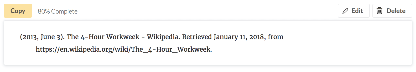 (2013, June 3). The 4-Hour Workweek - Wikipedia. Retrieved January 11, 2018, from https://en.wikipedia.org/wiki/The_4-Hour_Workweek.